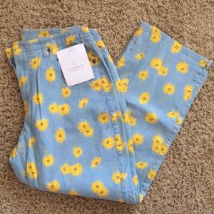 Floral “Mom” Jeans